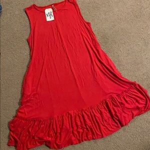Sleeveless ruffle dress